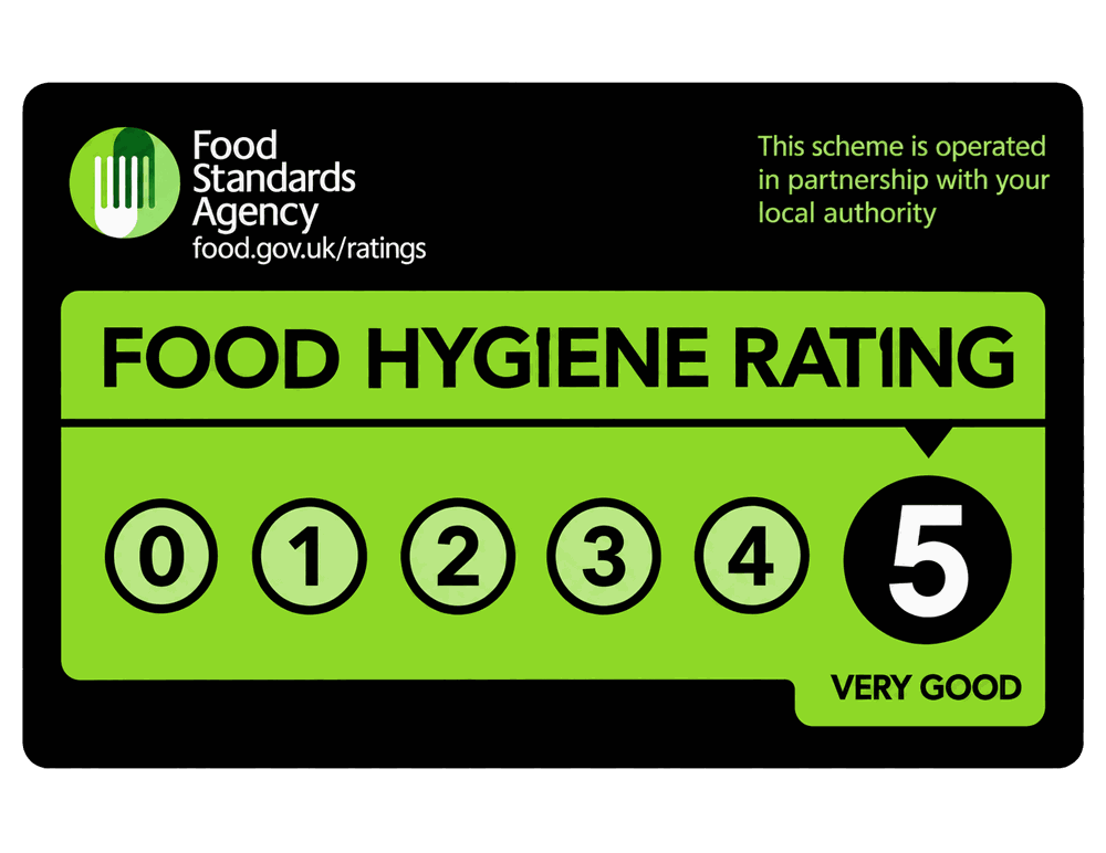 Food Standards Agency food hygiene rating: 5 out of 5, very good